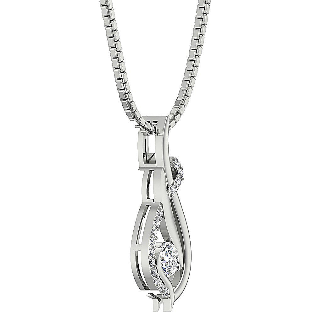 SI1/I1 G 0.50 Carat Vintage Fashion Pendants 14k/18k Solid Gold Round Diamond