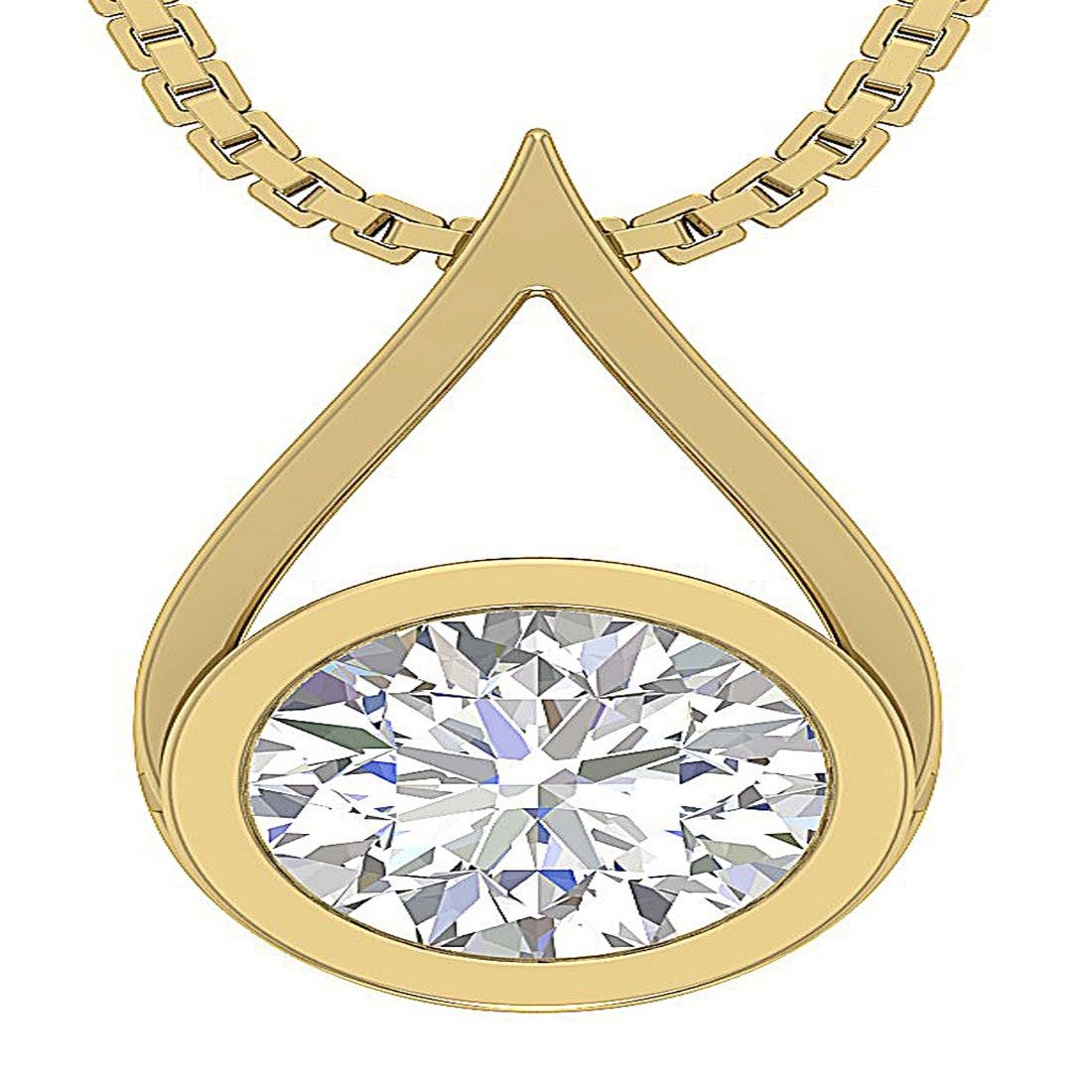 14k/18k Solid Gold Vintage Solitaire Pendants VS1/SI1/I1 0.50 Ct Genuine Diamond