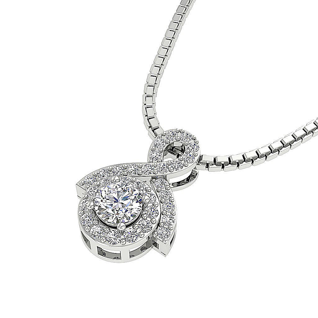 VS1/SI1/I1 0.60 Carat Round Diamond 14k/18k Solid Gold Vintage Fashion Pendants