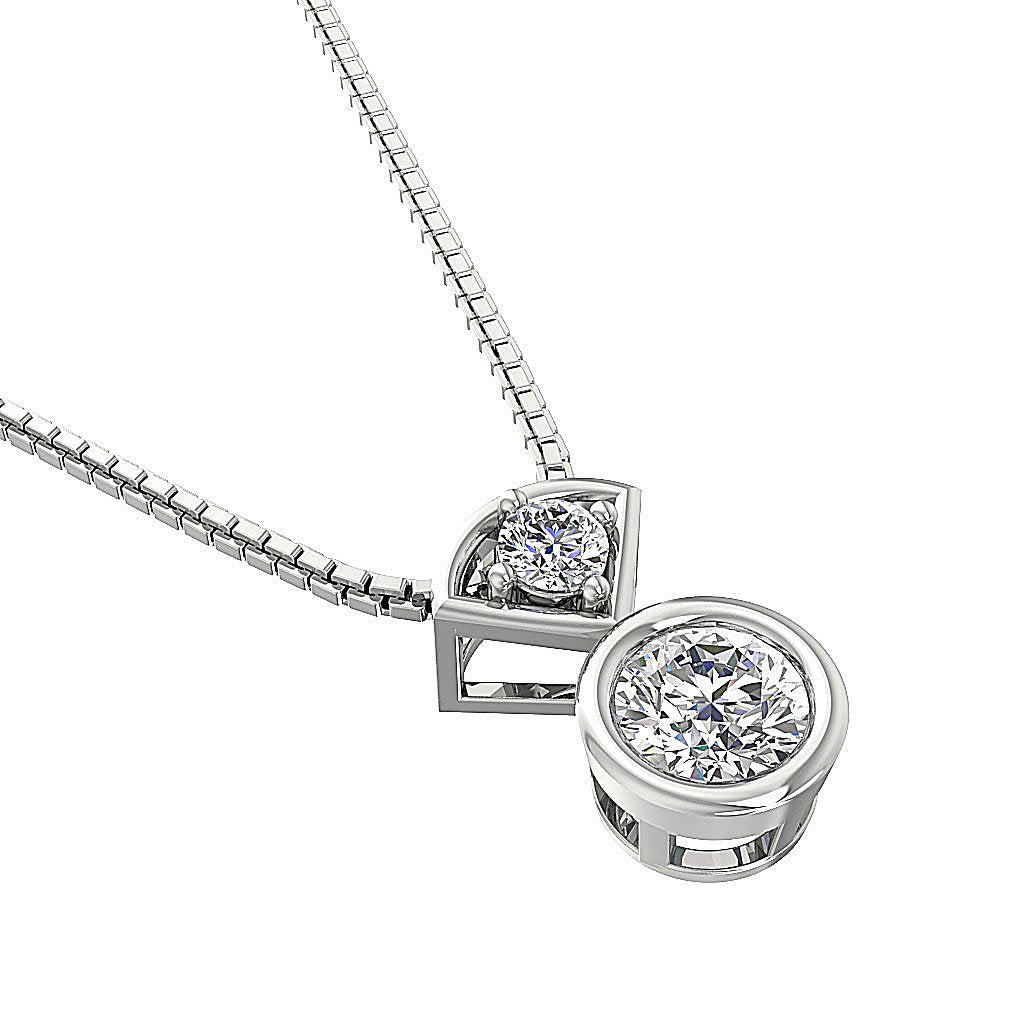 14k/18k Solid Gold Vintage Fashion Pendant SI1/I1 G 0.55 Carat Genuine Diamond