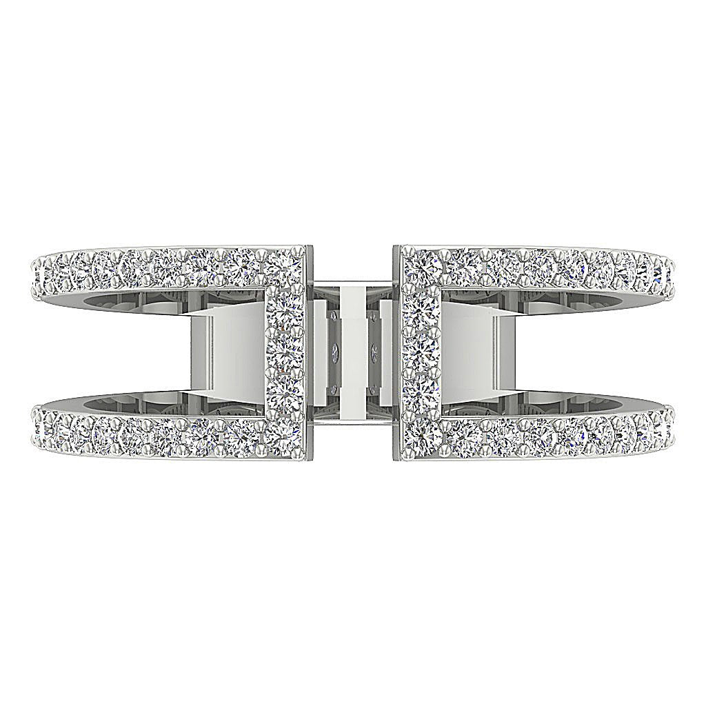 Open Prong Set Wedding Ring I1 G 0.55 Ct Round Diamond 14k White Yellow Rose Gold