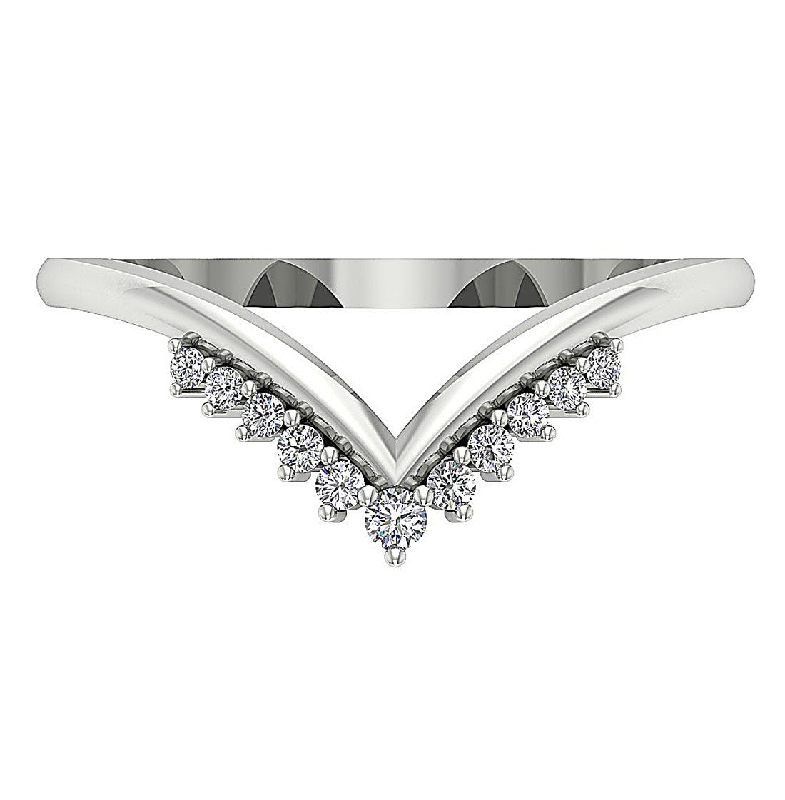 Natural Diamond Designer Engagement Ring SI1 G 0.15 Ct 14K White Gold Prong Set 9.35 MM