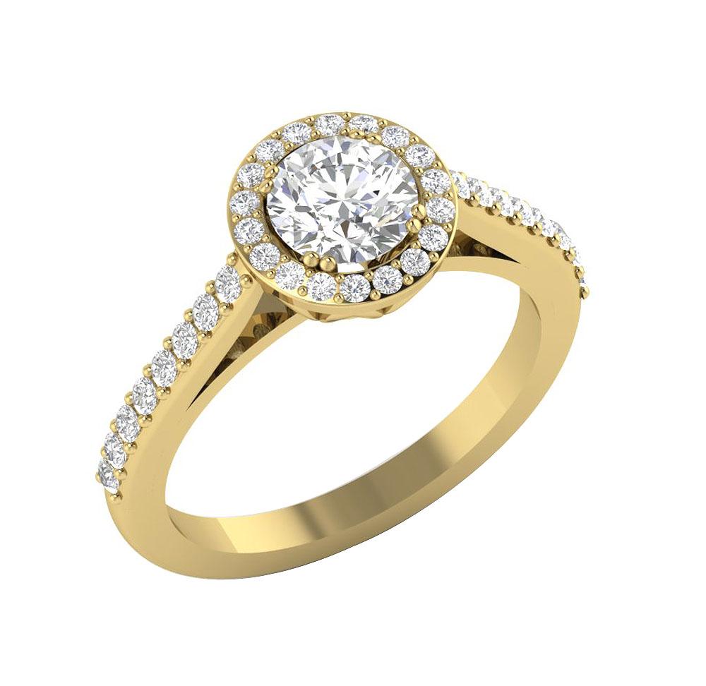 I1 G 1.60 Ct Genuine Diamond 14k Solid Gold Solitaire Designer Engagement Ring