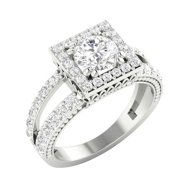 Round Diamond 14k Solid Gold Solitaire Designer Engagement Ring I1 G 2.25 Ct