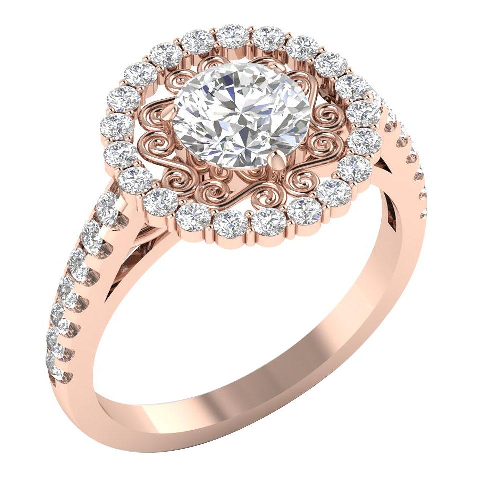 Designer Solitaire Engagement Ring Natural Diamond I1 G 1.75 Ct 14k White Yellow Rose Gold Prong Set