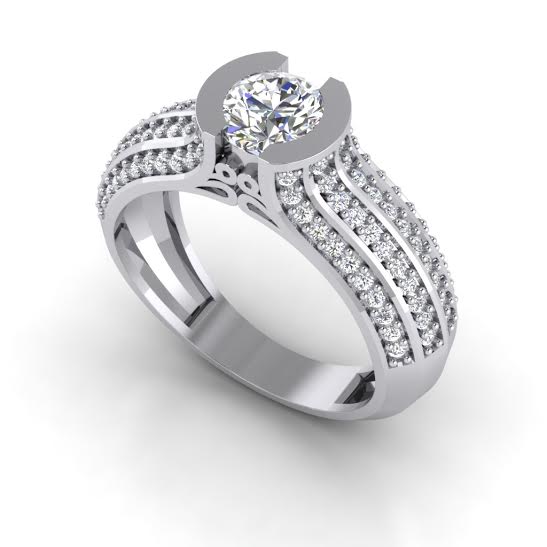 I1 G 1.40 Carat Vintage Fashion Wedding Ring 14k Solid Gold Genuine Diamond