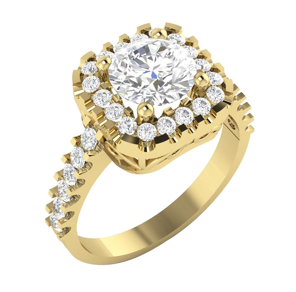 Round Diamond Solitaire Anniversary Ring I1 G 2.25 Ct 14k White Gold Prong Set 11.65 MM