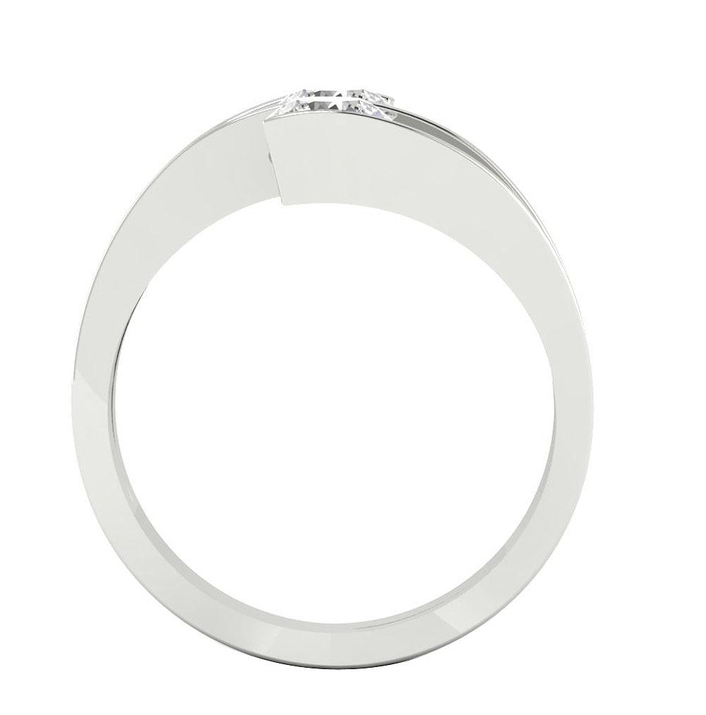 Forever Us Two-Stone Solitaire Anniversary Ring 14k Solid Gold I1 G 1.01 Ct Round Diamond Bar Set