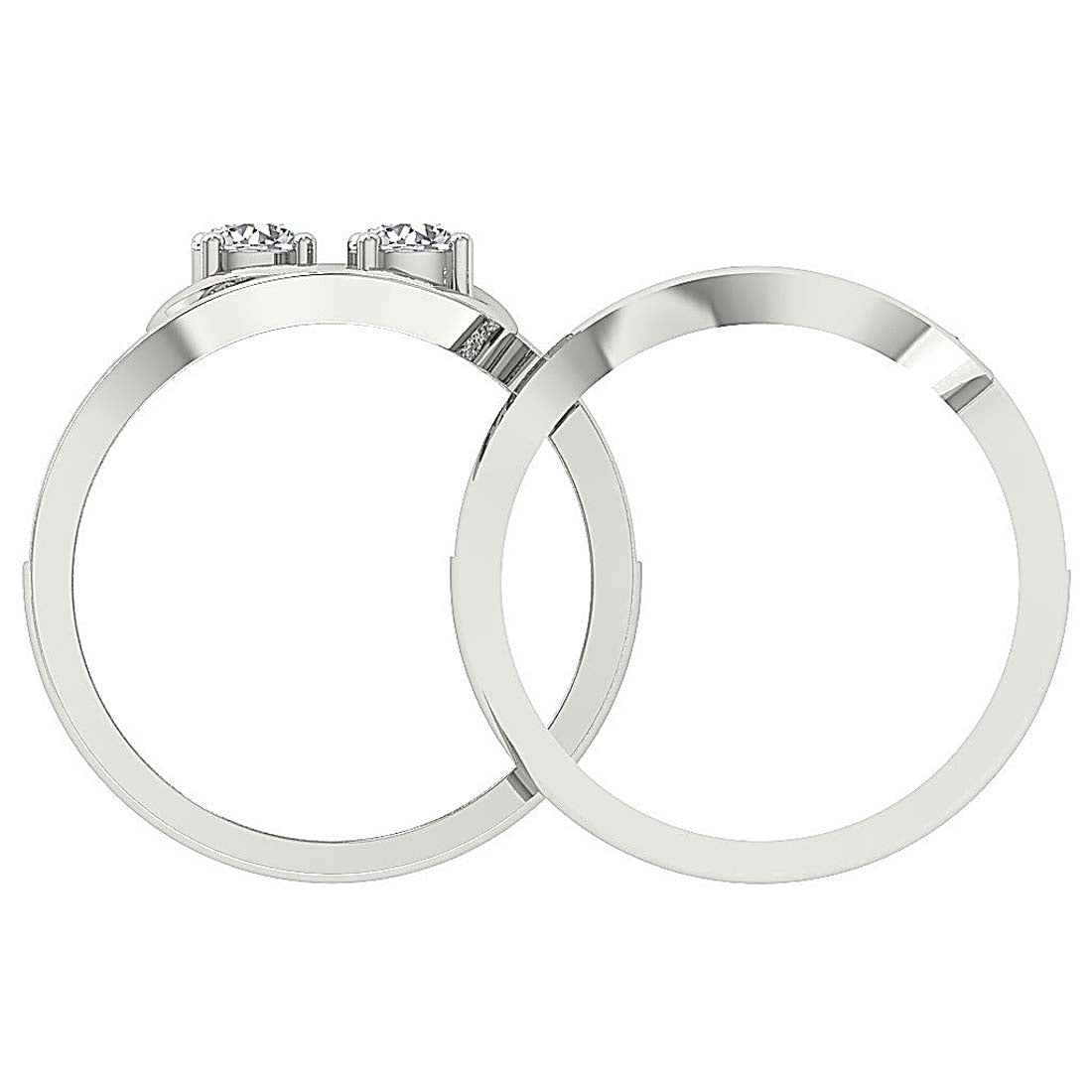 SI1 G 1.30 Ct Genuine Round Diamond Forever Us Two Stone Bridal Anniversary Ring 14k Rose Gold Appraisal