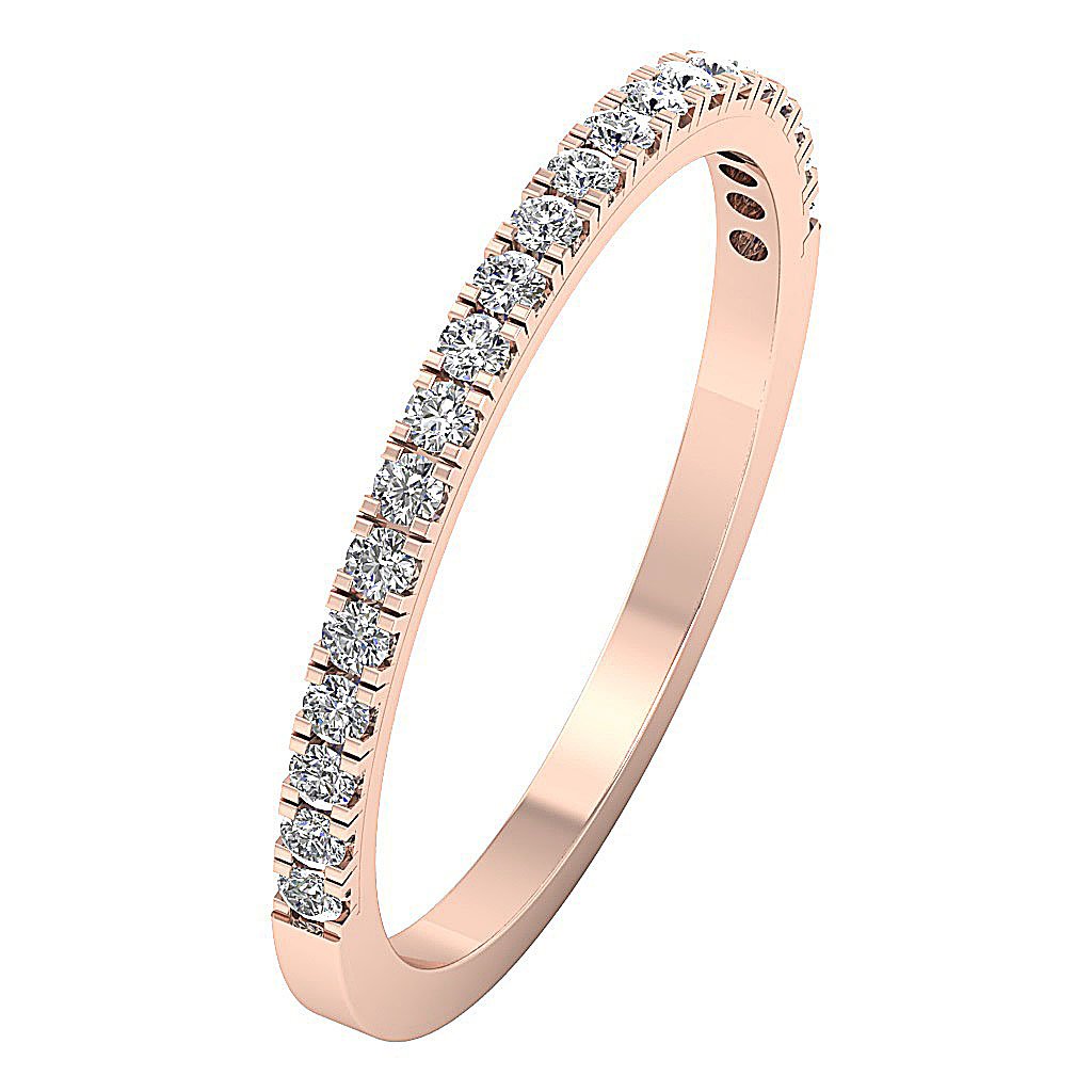 Engagement Ring SI1 G 0.35Ct Natural Diamond Prong Set 14K Solid Gold 1.65 MM