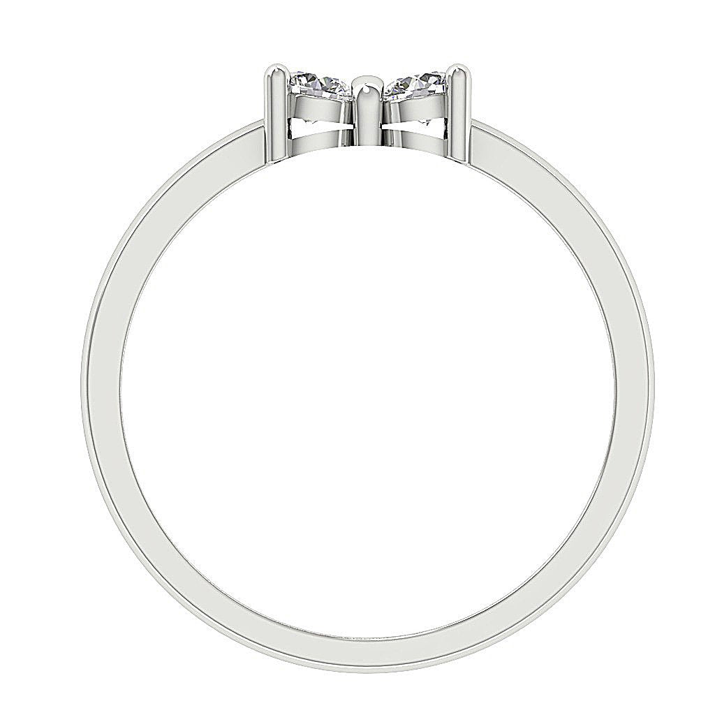 Engagement Prong Set Natural Diamond Ring Forever Us 2 Stone SI1 G 0.25 Ct