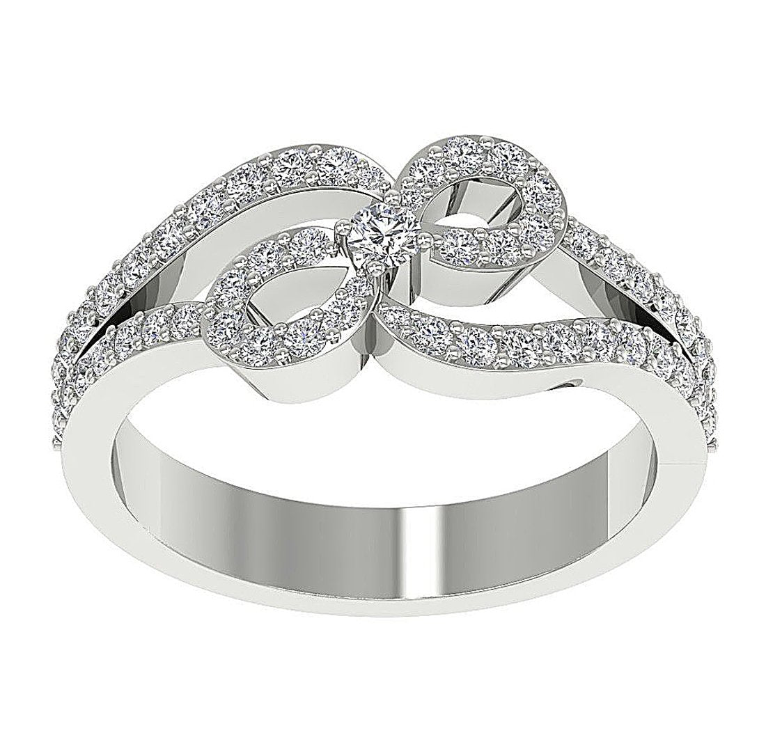 Natural Diamond 14K Solid Gold Engagement Diamond Ring SI1 G 0.90 Ct 8.95MM