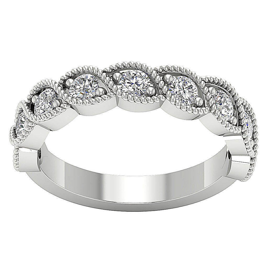 14k Rose Gold Designer Fashion Anniversary Ring Round Diamond SI1 G 1.00 Ct Prong Set 4.30 MM