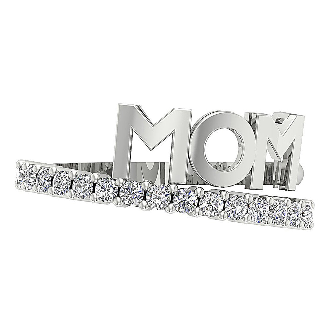 Mother Day Design Ring I1 G 0.505 Ct Diamond Prong Set 14K Gold 9.50MM