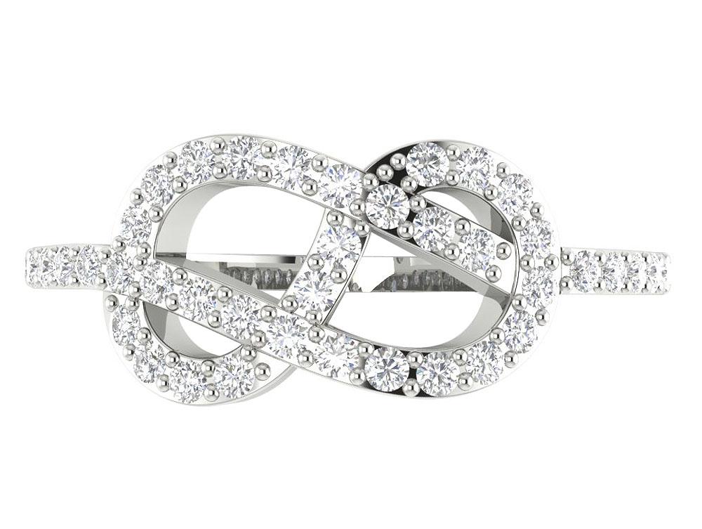 14K Solid Gold Designer Engagement Ring Natural Diamond SI1 G 0.50 Ct Prong Set 7.80 MM