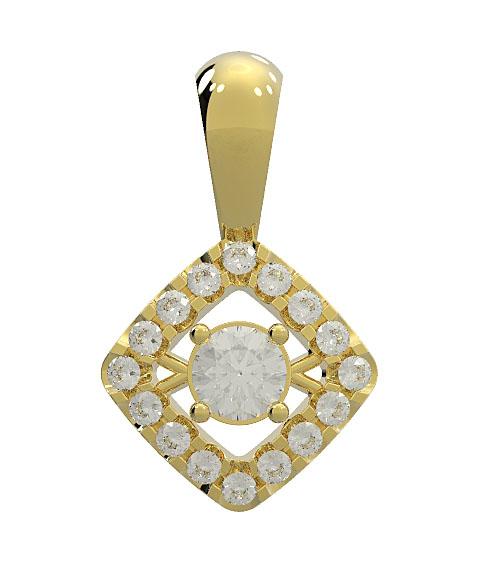14k/18k Gold Round Cut Diamond SI1/I1 G 0.50 Carat Designer Halo Fashion Pendant