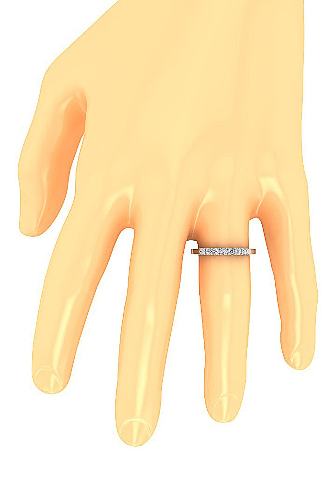 Engagement Ring SI1 G 1.10 Ct Round Cut Diamond Prong Set 14K Gold 3.60MM