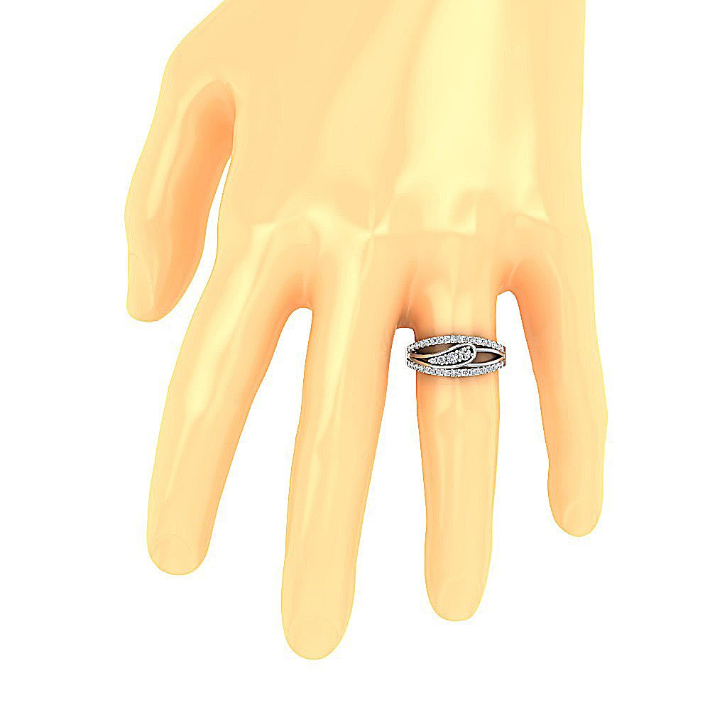 Genuine Round Cut Wedding Ring SI1 G 0.65 Ct 14K Solid Gold 8.35 MM