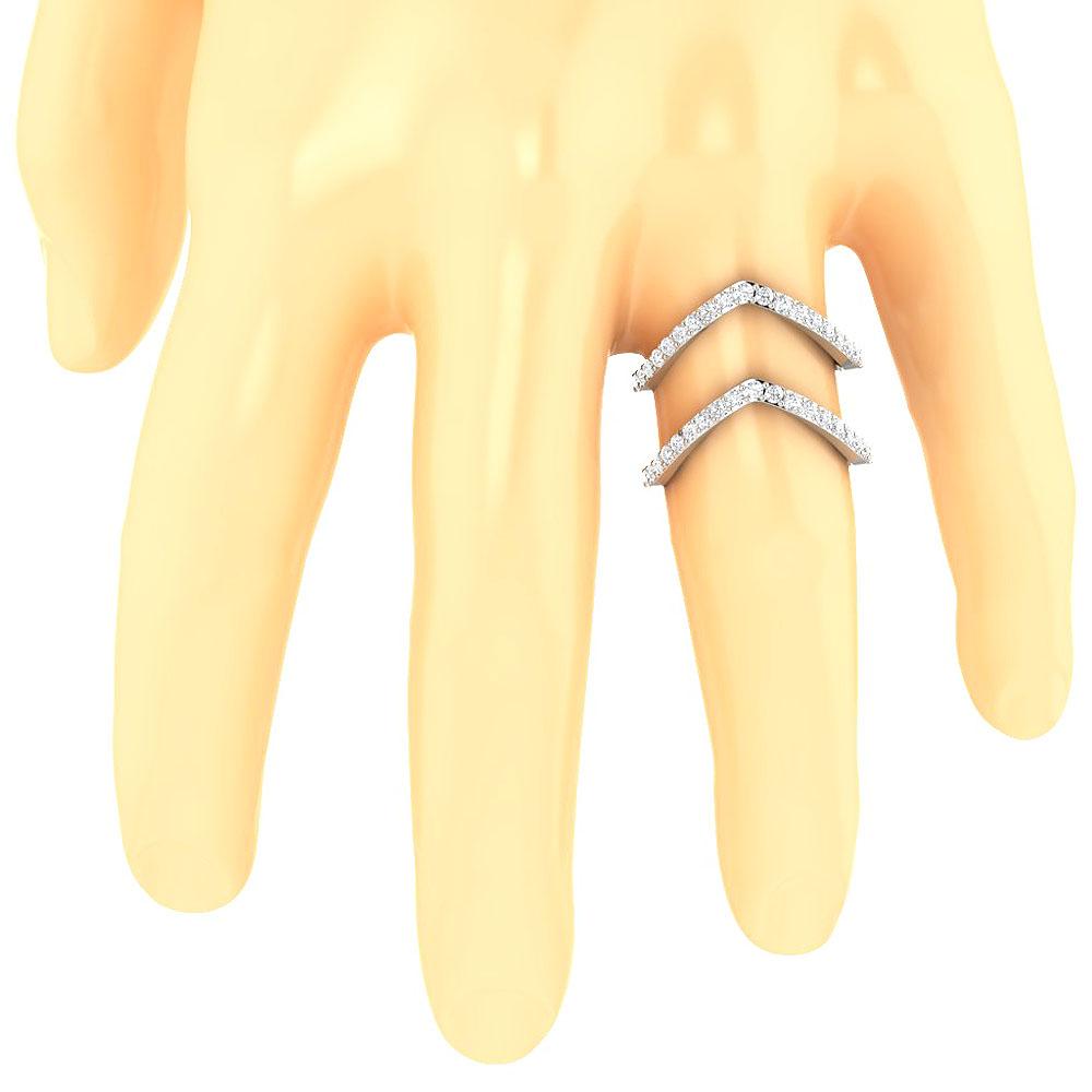 14K Solid Gold Fashion Wedding Ring Natural Diamond SI1 G 1.00 Ct Prong Set 19.15 MM