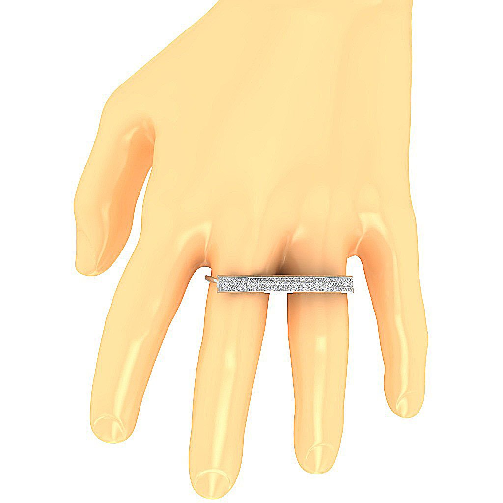 Designer Anniversary Ring Round Diamond SI1 G 0.90 Ct 14k Yellow Gold Prong Set 5.10 MM