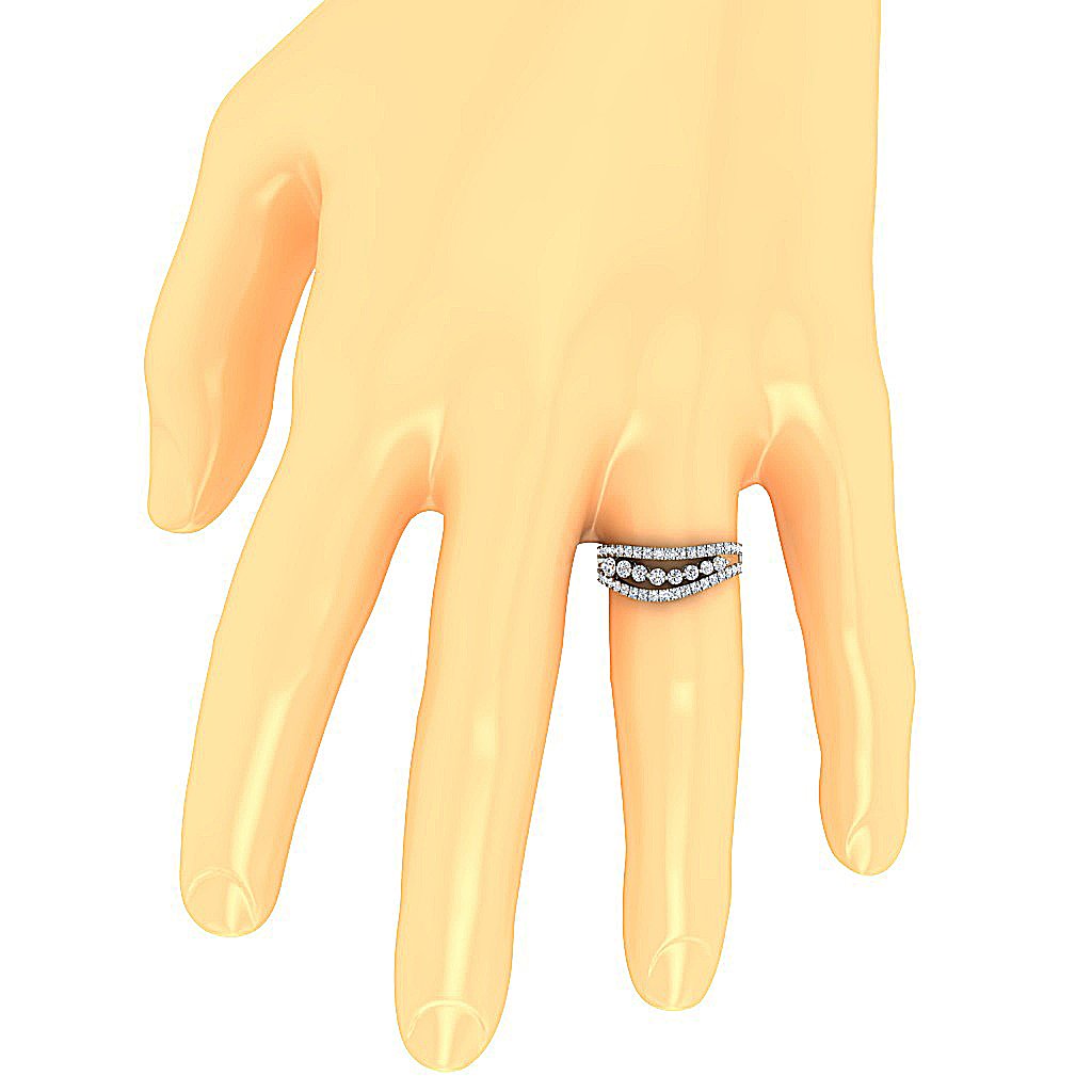 8.30 MM Designer Engagement Ring Natural Diamond SI1 G 1.10 Ct 14K White Yellow Rose Gold Prong Set