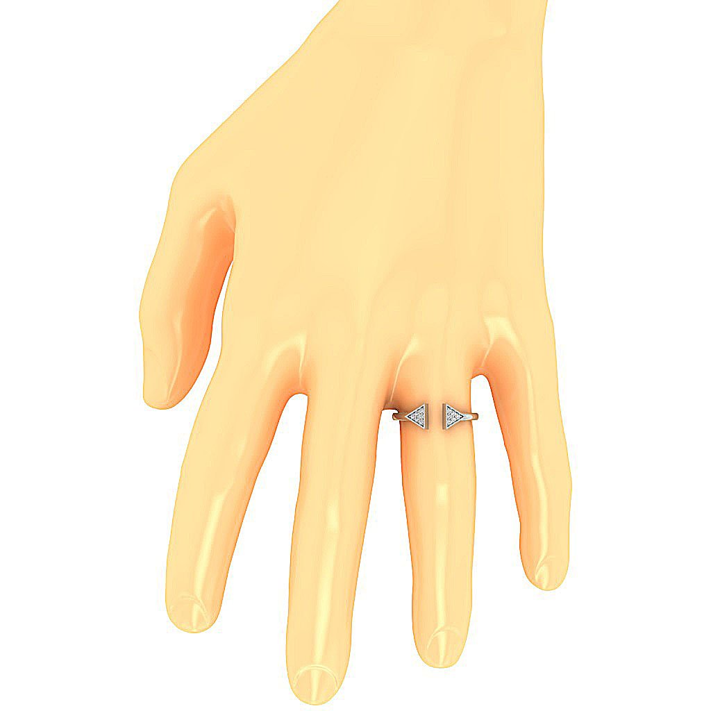 Unique Engagement Ring14k White Yellow Rose Gold SI1 G 0.11 Ct Prong Set 6.00MM