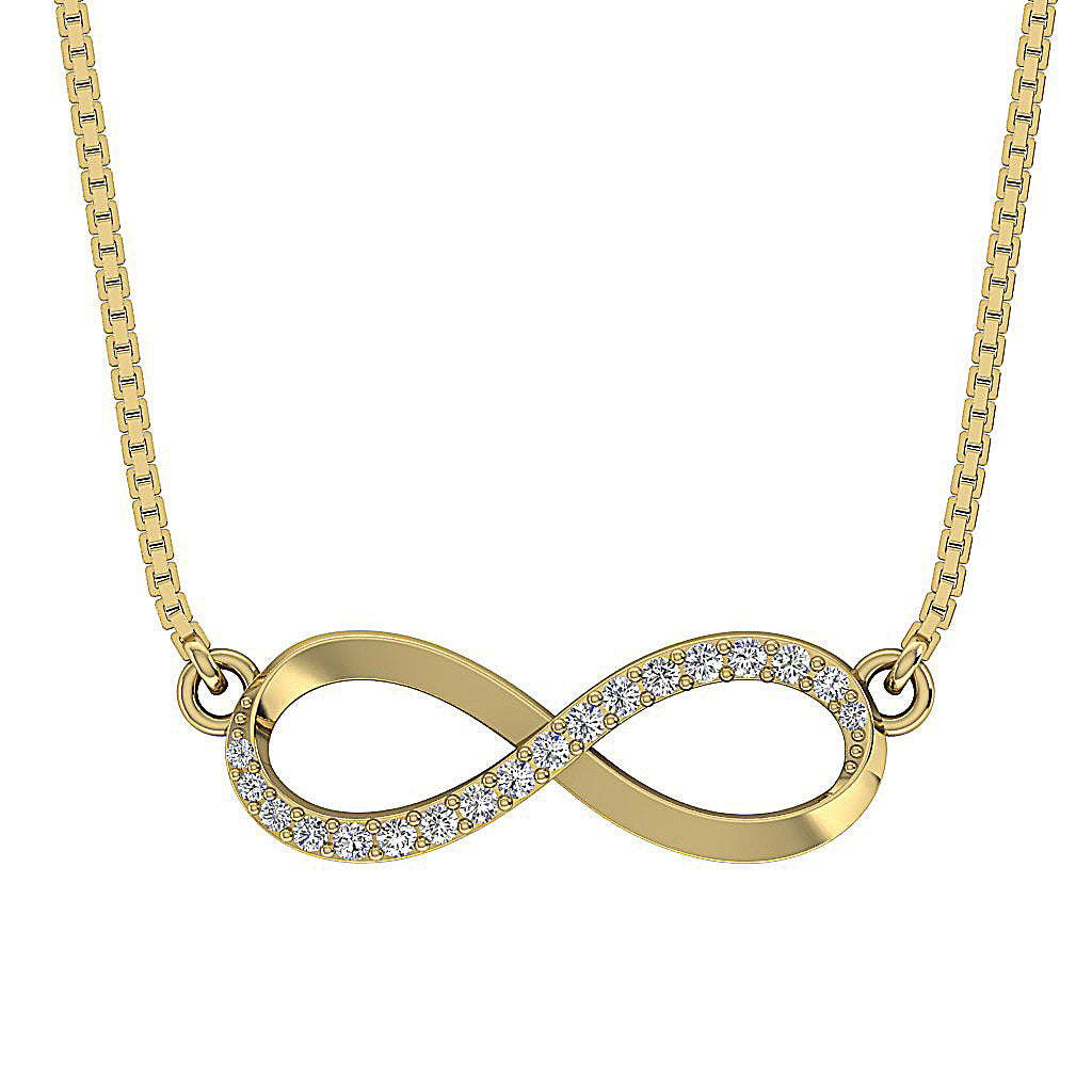 The Calvin Solid Gold Infinity Fashion Pendant