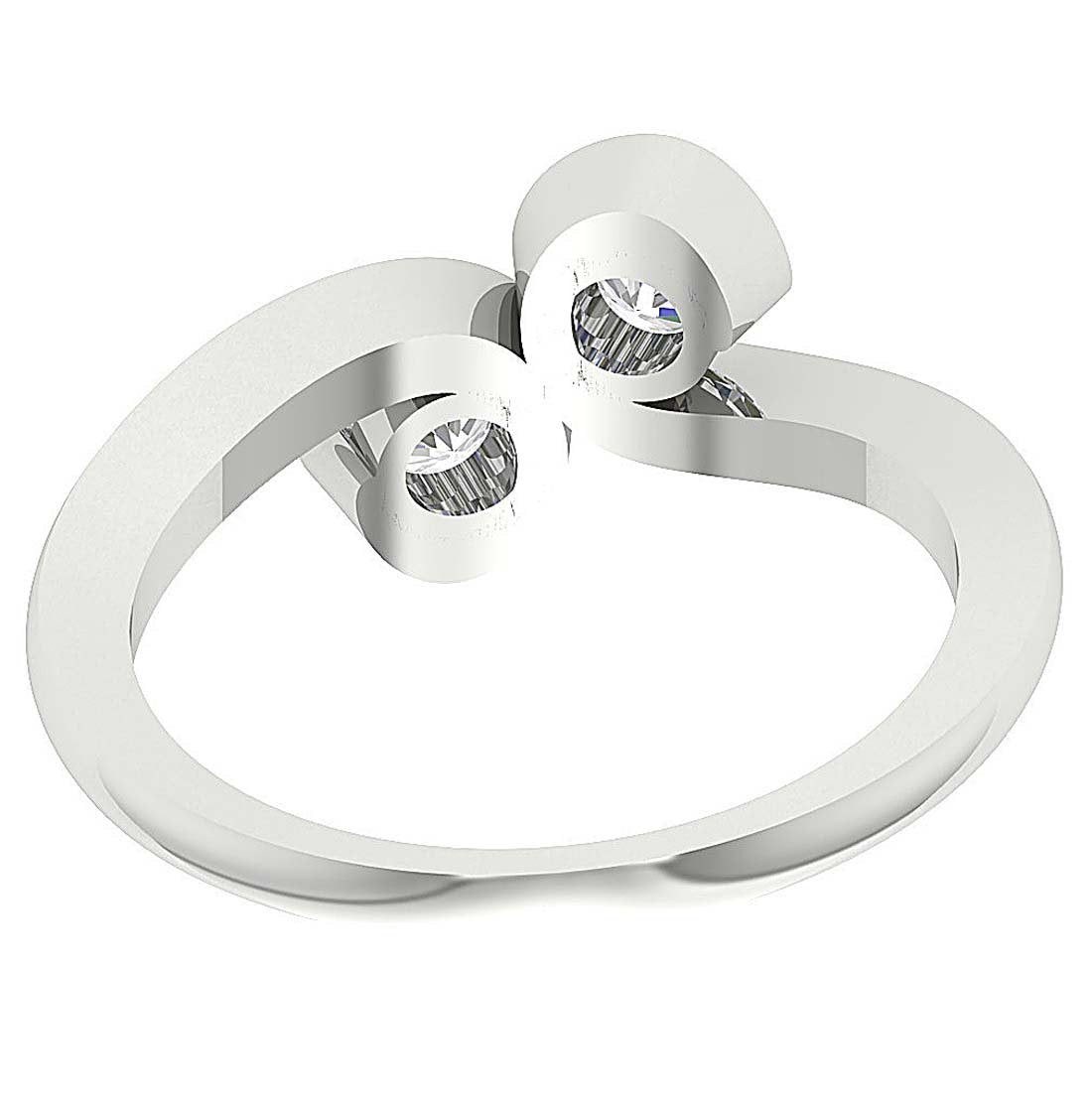 I1 G 0.55 Ct Forever Us Two Stone Solitaire Wedding Ring Genuine Diamond Prong Set 14k Yellow Gold
