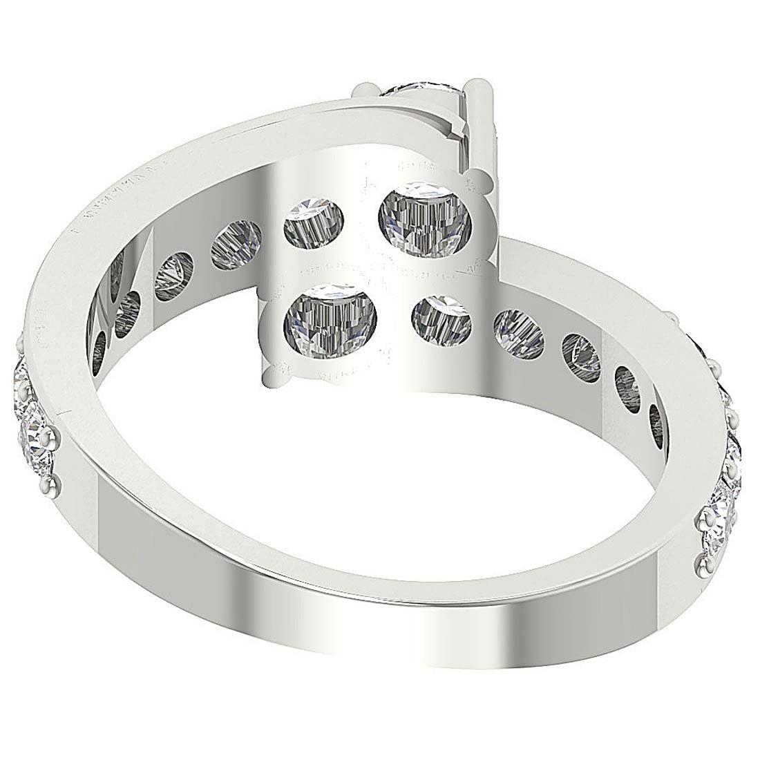 Prong Set Forever Us Two Stone Solitaire Anniversary Ring I1 G 2.10 Ct Round Diamond 14k Rose Gold