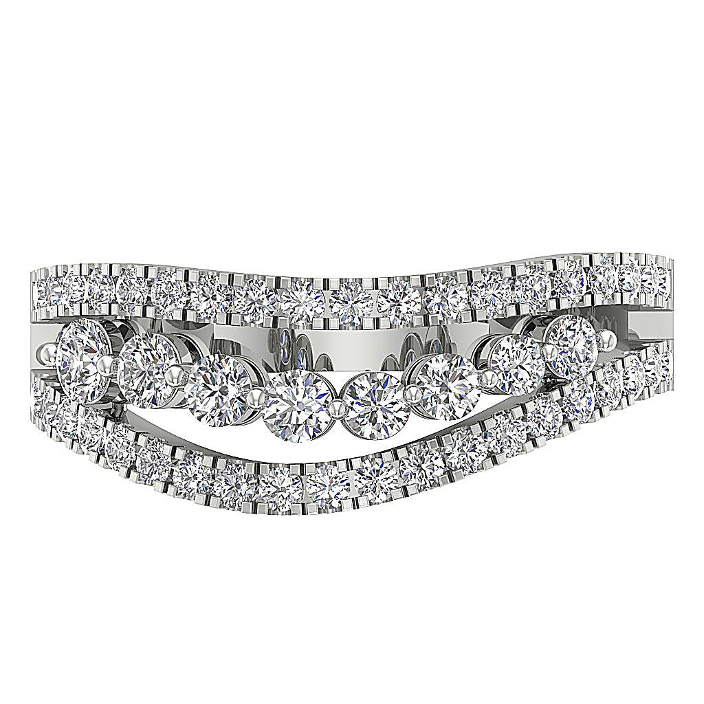 8.30 MM Designer Engagement Ring Natural Diamond SI1 G 1.10 Ct 14K White Yellow Rose Gold Prong Set