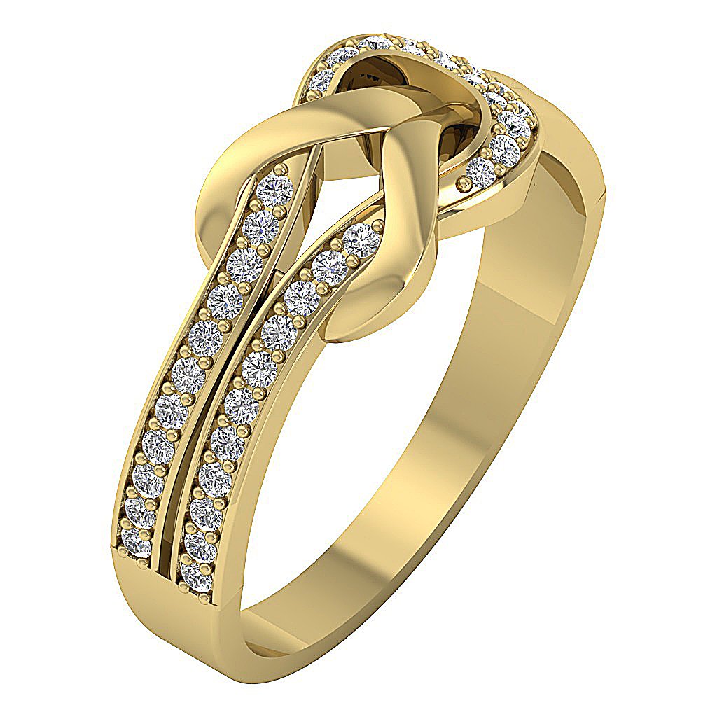 Genuine Diamond Wedding Ring SI1 G 0.30 Ct 8.40 MM