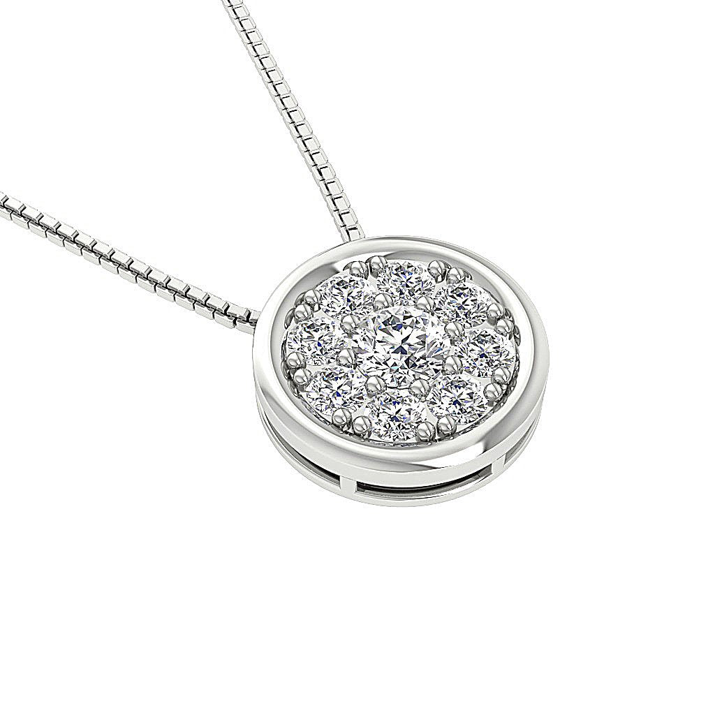 Prong Set Love Wedding Pendants Genuine Diamond VVS1/VS1/SI1/I1 1.00 Ct 14k/18k White Yellow Rose Gold