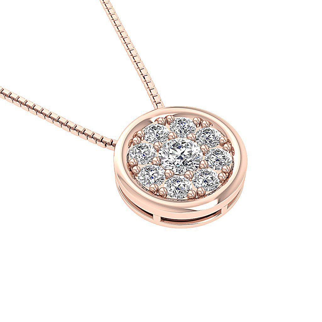 Prong Set Love Wedding Pendants Genuine Diamond VVS1/VS1/SI1/I1 1.00 Ct 14k/18k White Yellow Rose Gold