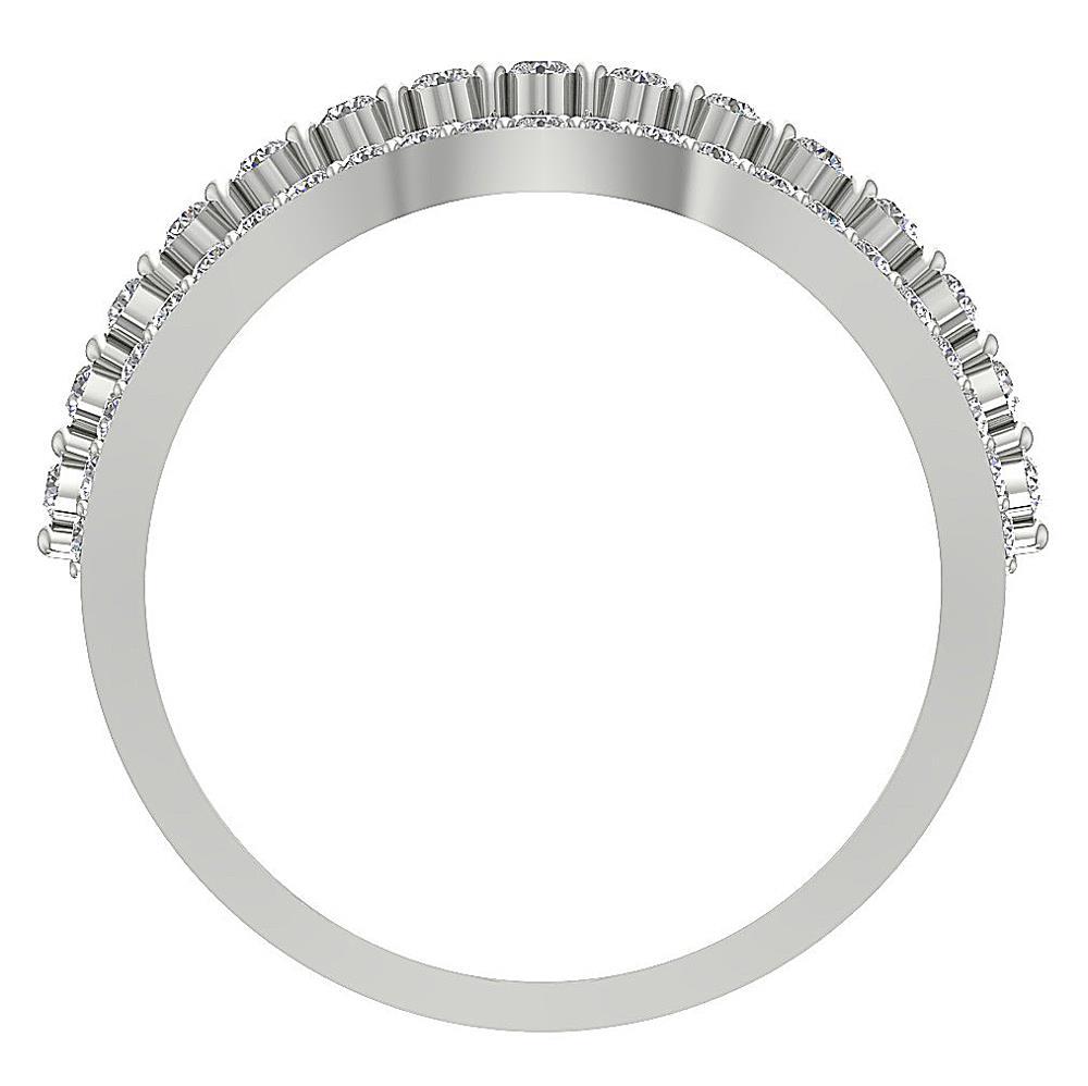 Split Shank Designer Anniversary Ring SI1 G 0.80 Ct Natural Diamond 14K Solid Gold