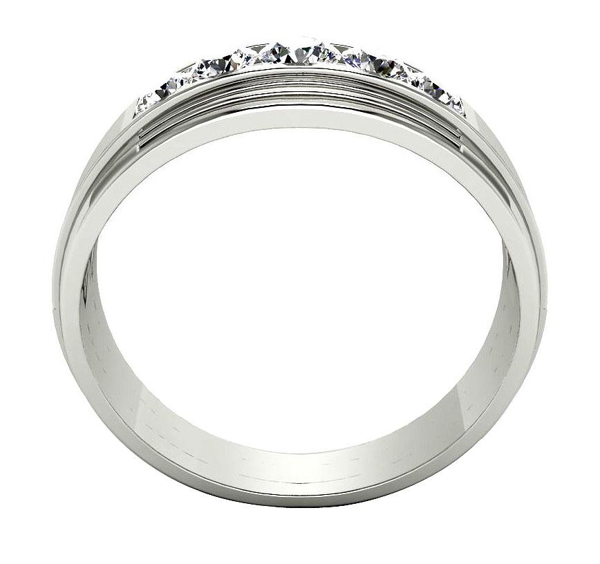 14k Solid Gold Mens Anniversary Ring SI1/I1 G 1.10Ct Natural Diamond Channel Set Width 8.50MM