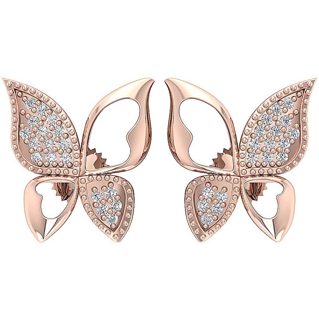 SI1/I1 G 0.20 Ct Fashion Wedding Earrings Genuine Diamond 18k/14k Yellow Gold Prong Set