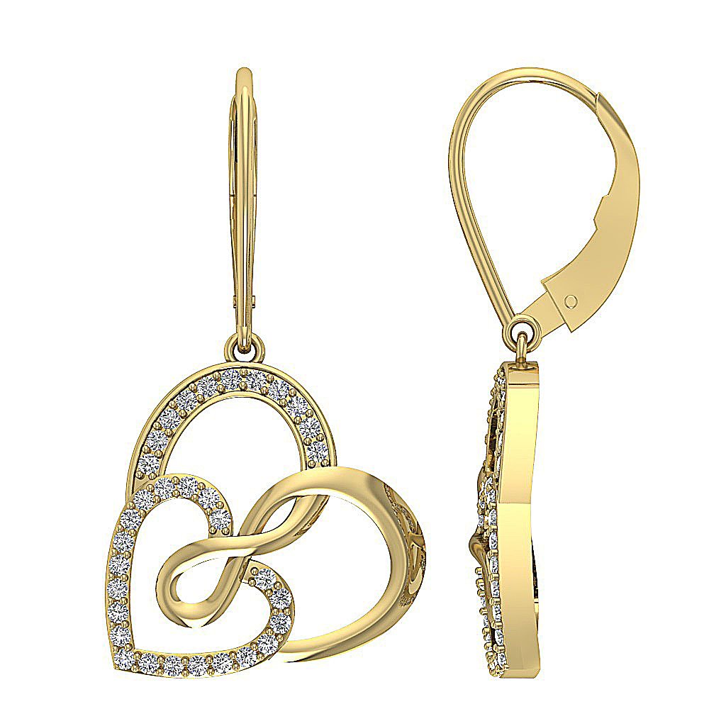 VVS1/VS1/SI1/I1 0.70 Ct Chandelier Engagement Earrings Natural Diamond 18k/14k Yellow Gold Prong Set