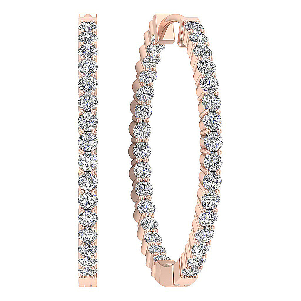 NaturalDiamond14kGoldEarringProngSet