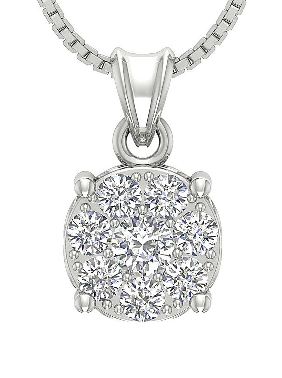 SI1/I1 G 1.00 Carat Unique Circle Shape Pendant 14k/18k Solid Gold Genuine Diamond