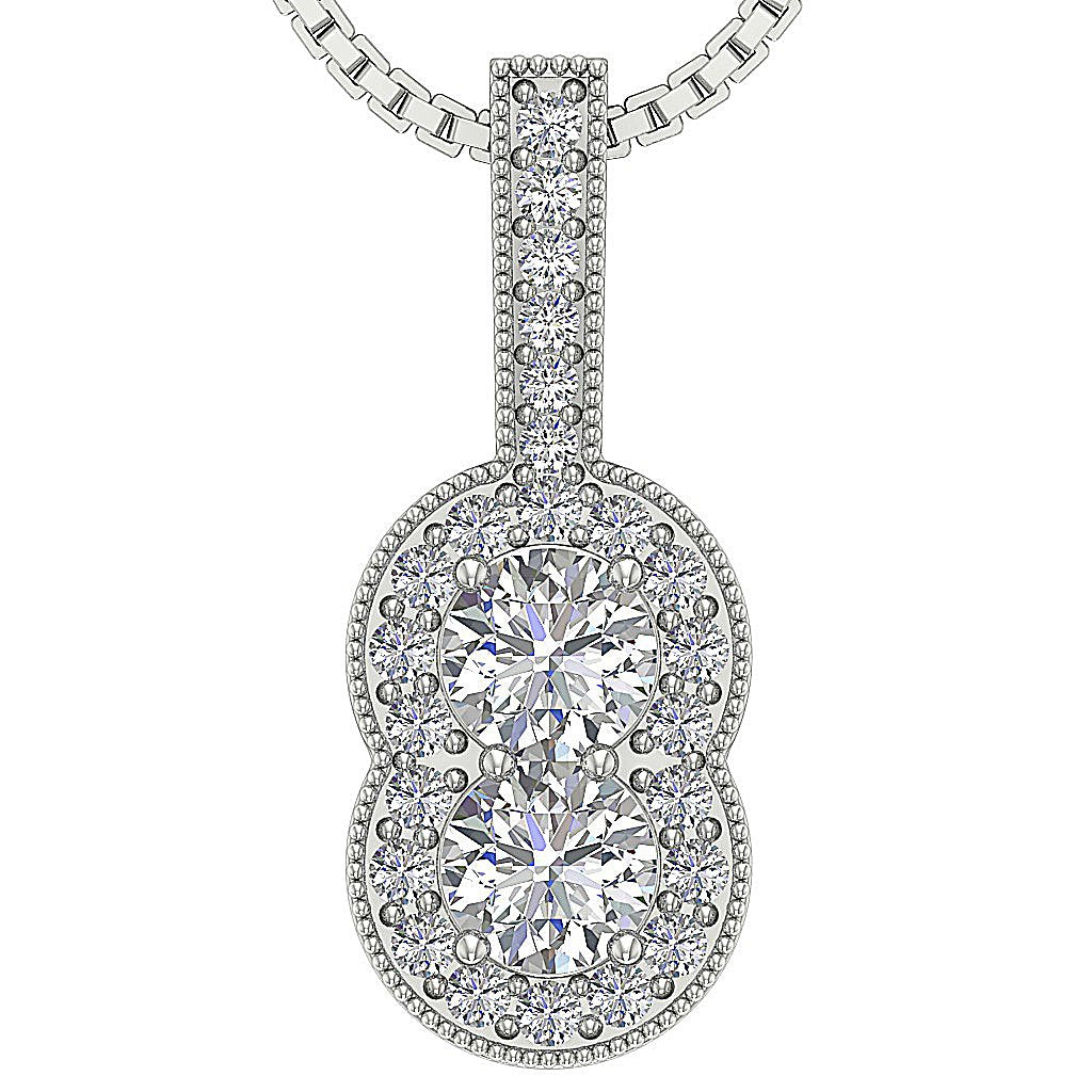 SI1/I1 G 1.00 Carat Unique Fashion Pendants 14k/18k Gold Genuine Diamonds