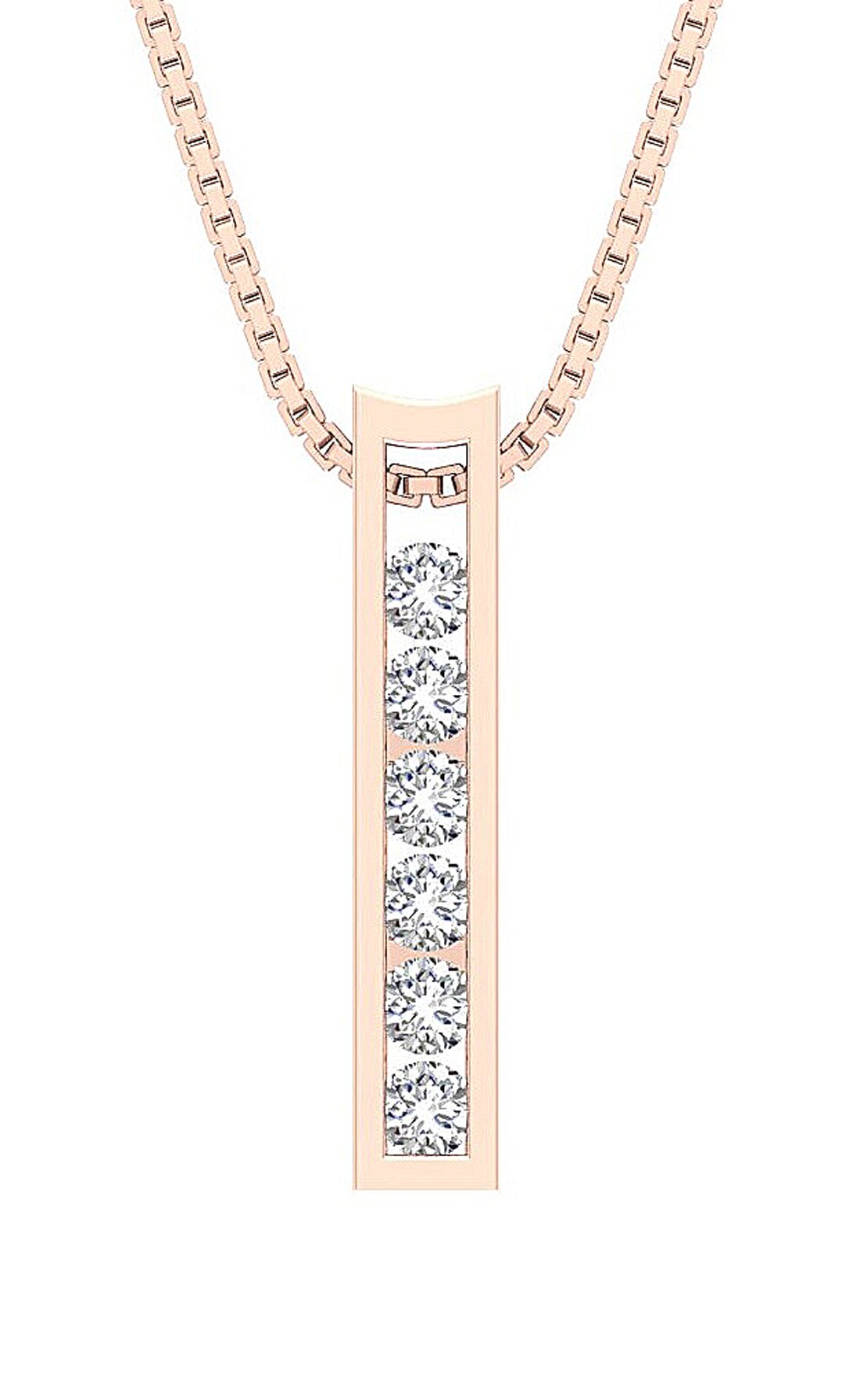 14k/18k Solid Gold Genuine Diamond SI1/I1 G 0.50 Ct Designer Fashion Pendant