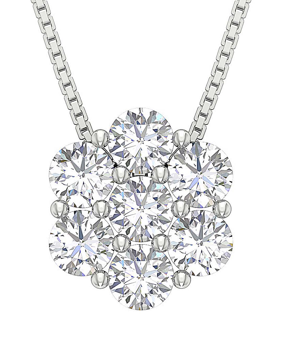 14k/18k Solid Gold Round Diamonds SI1/I1 G 1.60 Carat Unique Fashion Pendants