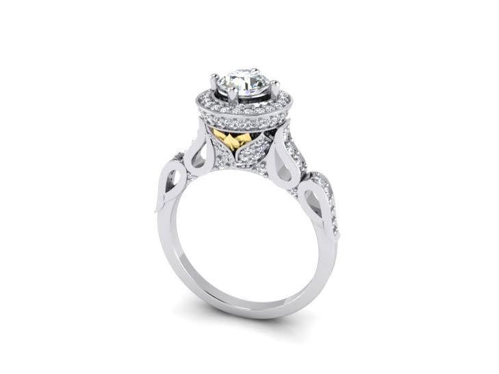 I1 G 1.50 Carat Unique Fashion Wedding Ring Genuine Diamond 14k Solid Gold