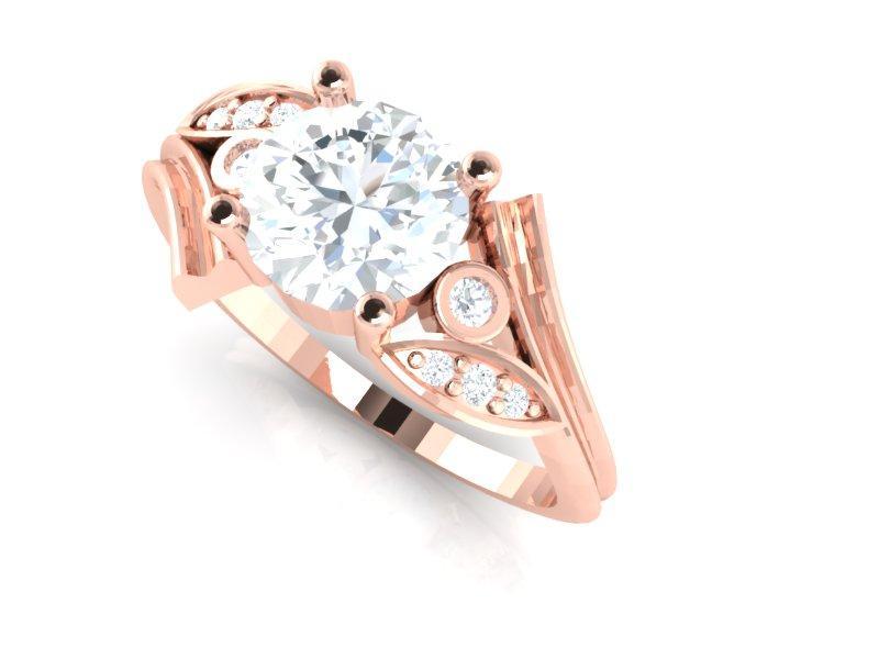 Vintage Solitaire Anniversary Ring Round Diamond I1 G 1.15 Carat 14k Solid Gold Prong Bezel Set