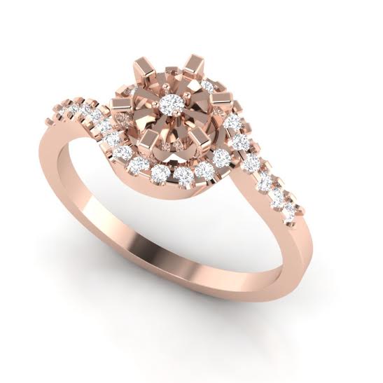 14k Rose Gold Vintage Solitaire Engagement Ring VS1 G 0.30 Carat Natural Diamond Prong Set