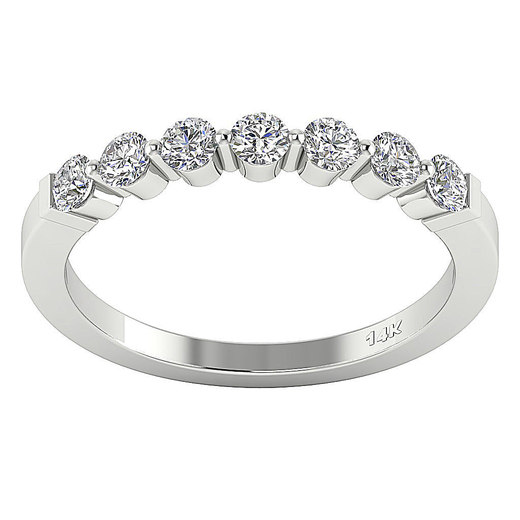 14K Solid Gold Engagement Ring Round Diamond I1 G 0.75 Ct Pave Set