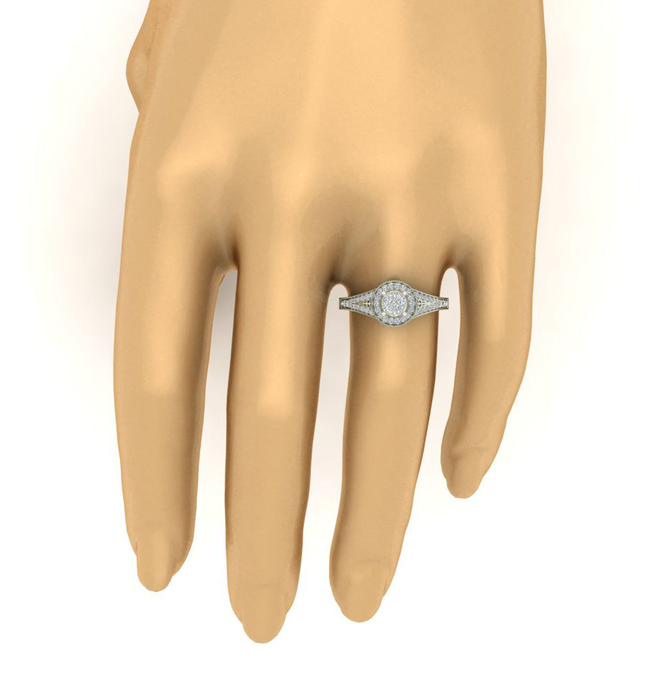 Natural Round Diamond Solitaire Engagement Ring I1 G 0.60 Carat 14K White Yellow Rose Gold