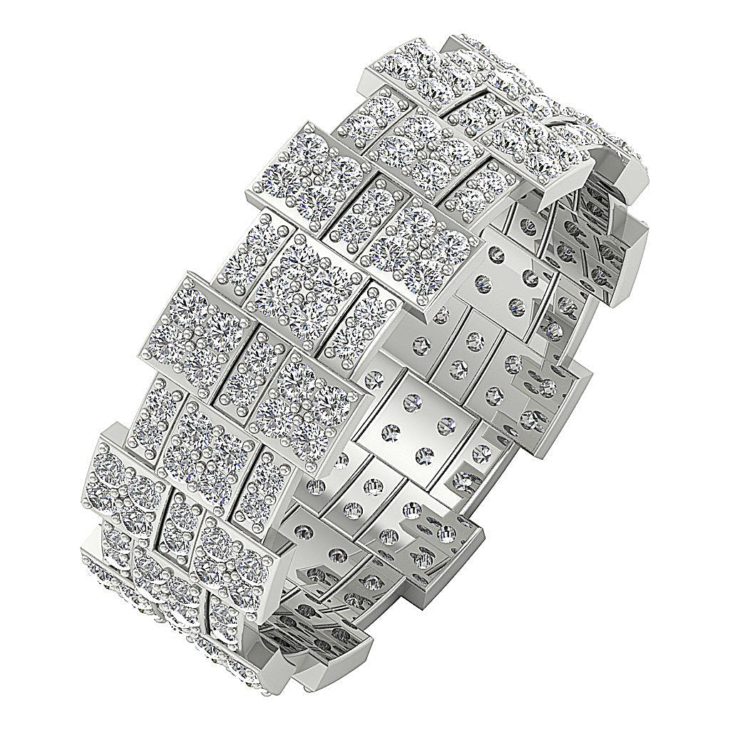 SI1 G 1.75 Ct Genuine Diamond 14k Solid Gold Vintage Engagement Eternity Ring