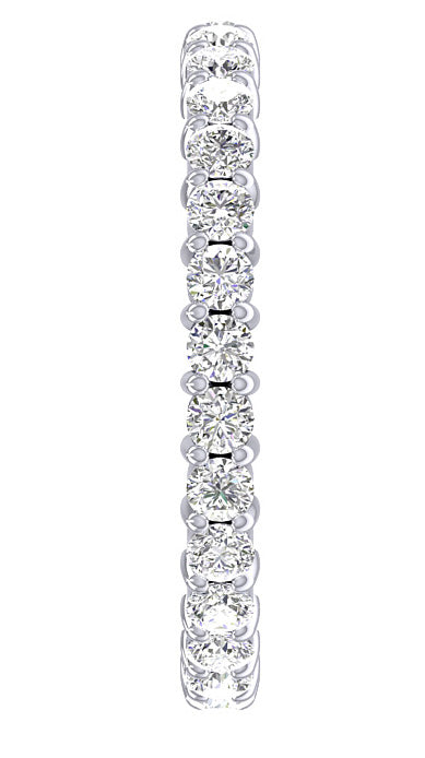 Stackable Eternity Diamond Ring I1 G 1.00 Carat Round Cut Prong Set 14K Gold