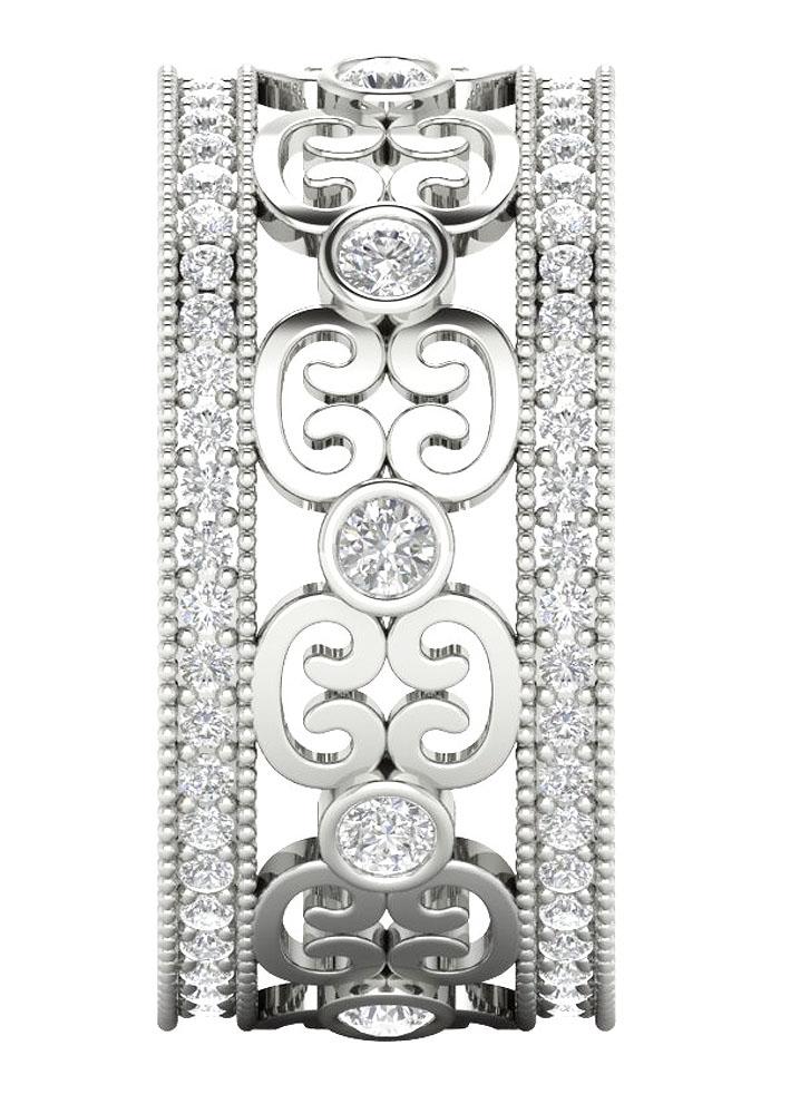 Eternity Engagement Ring 14k White Yellow Rose Gold I1 G 1.50 Ct Natural Diamond Prong Bezel Set